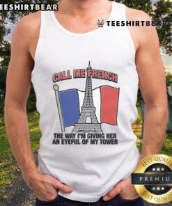 Stylish tower tank top featured in 'Nice Call Me French' with a confident pose, showcasing a trendy summer look.