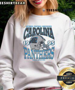 Alt Text: Classic Carolina Panthers team helmet sweatshirt, showcasing team colors and logo, perfect for fans and cozy wear.