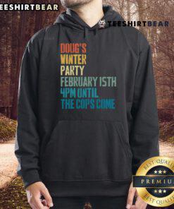 Nice Dougs Winter Party February 2025 featuring guests in vintage retro hoodies enjoying a festive atmosphere.