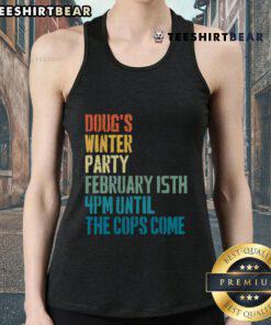 Vintage retro tank top featuring a fun design from Nice Doug's Winter Party, February 2025 celebration.