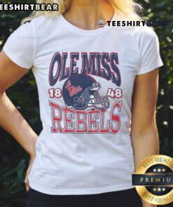 Alt Text: Nice Ole Miss Rebels Classic Team Helmet Ladies Tee featuring vibrant team colors and logo for women's fans.
