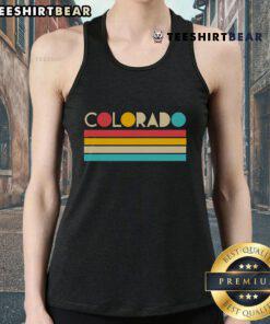 Nice retro colors Colorado tank top featuring vibrant hues and a stylish design, perfect for summer outings.