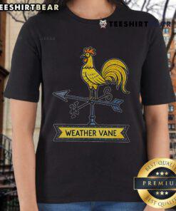 Vintage rooster weather vane design on a stylish ladies tee, perfect for country chic fashion lovers.