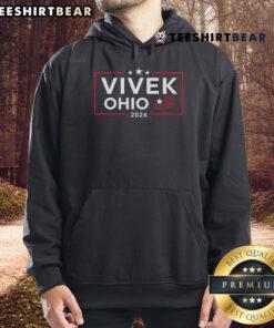 Alt Text: Nice Vivek Ramaswamy for Governor of Ohio 2026 hoodie showcasing campaign colors and logo.