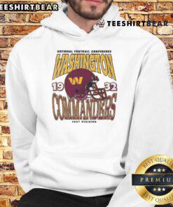 Alt Text: Classic Washington Commanders helmet hoodie featuring team colors and logo, perfect for fans and cozy wear.