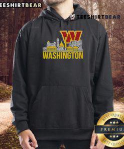 Washington Commanders football team players roster hoodie featuring a skyline design, perfect for fans and supporters.