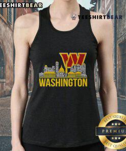 Nice Washington Commanders football team players roster skyline tank top showcasing team spirit and style.