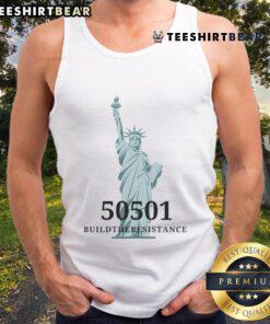 Official 50501 Build The Resistance tank top featuring a bold graphic design, perfect for fans of the resistance movement.
