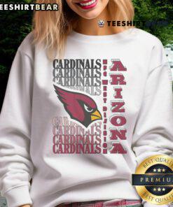 Official Arizona Cardinals Gradient Wordmark Sweatshirt featuring vibrant team colors and logo for fans.