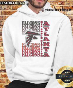 Official Atlanta Falcons gradient wordmark hoodie featuring team colors and logo for fans and sports enthusiasts.