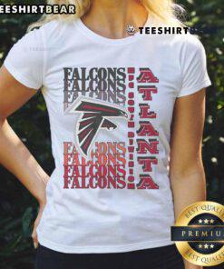 Official Atlanta Falcons Gradient Wordmark Ladies Tee featuring vibrant colors and stylish design for female fans.