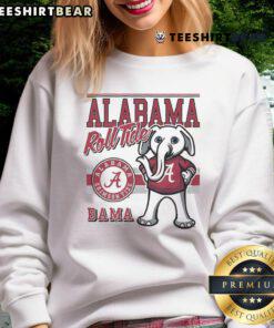 Official Big Al Alabama Crimson Tide retro logo mascot sweatshirt featuring vibrant colors and classic design.