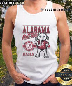 Official Big Al Alabama Crimson Tide retro logo mascot tank top featuring vibrant graphics and a classic design.