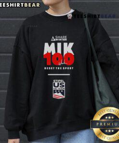 Official Billie Jean King sweatshirt for Stifel US Ski Team, featuring Winter Mik 100 Reset design, perfect for sports fans.