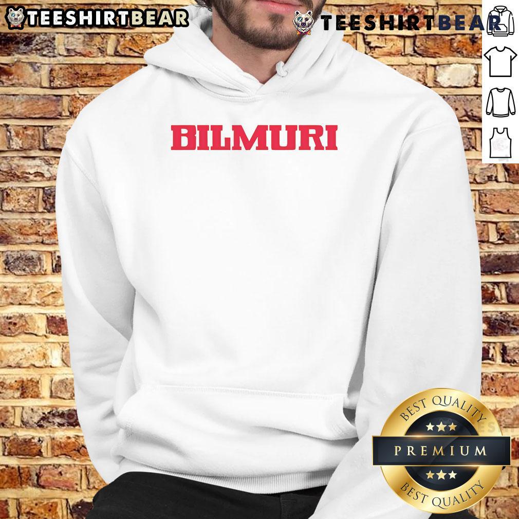 Official Bilmuri logo hoodie featuring a stylish design and vibrant colors, perfect for fans and casual wear.