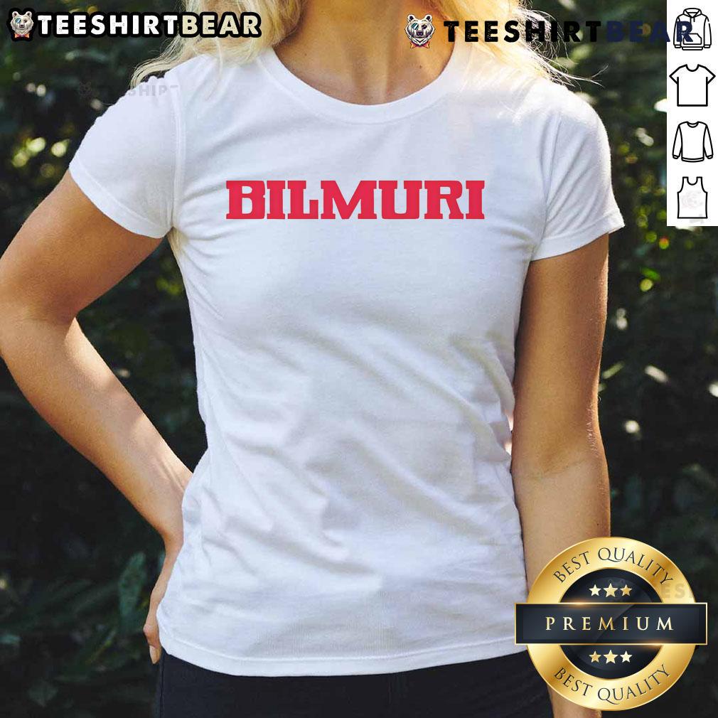 Alt Text: Official Bilmuri logo featured on a stylish ladies' tee, perfect for fans of the Bilmuri music brand.