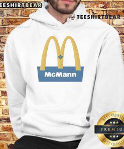 Official Bobby McMann Toronto Maple Leafs x McDonald's hoodie in blue, featuring team logo and stylish design.