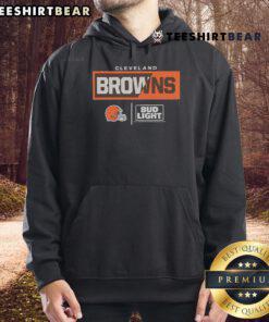 Alt Text: Official Bud Light Cleveland Browns team hoodie in brown with logo, perfect for game day and fan apparel.