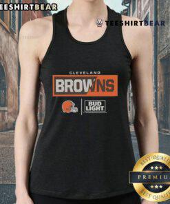 Official Bud Light Cleveland Browns team tank top featuring team colors and logo, perfect for game day attire.