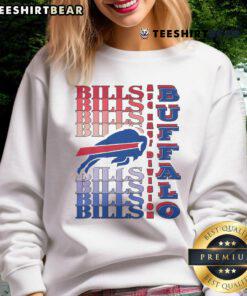 Alt Text: Official Buffalo Bills Gradient Wordmark Sweatshirt showcasing team colors and logo in stylish design.