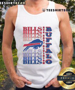 Official Buffalo Bills Gradient Wordmark Tank Top featuring a stylish design in team colors, perfect for fans.
