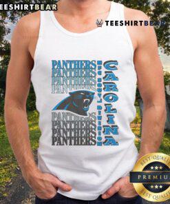 Alt Text: Official Carolina Panthers Gradient Wordmark Tank Top featuring bold team logo and vibrant color design. Perfect for fans!