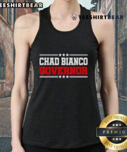 Chad Bianco for Governor of California 2025 tank top featuring campaign logo and patriotic design.