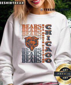 Official Chicago Bears gradient wordmark sweatshirt featuring bold team colors and stylish design for fans.