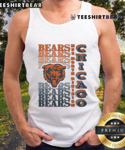 Official Chicago Bears gradient wordmark tank top featuring bold team colors and logo for fans and athletes.