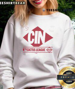 Official Cincinnati 2025 Spring Training Cactus League True Icon Sweatshirt, perfect for fans and warm weather wear.