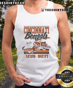 Cincinnati Bengals retro logo tank top featuring the classic mascot design, perfect for fans and casual wear.