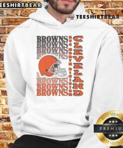 Official Cleveland Browns Gradient Wordmark Hoodie showcasing team colors and logo in stylish design.