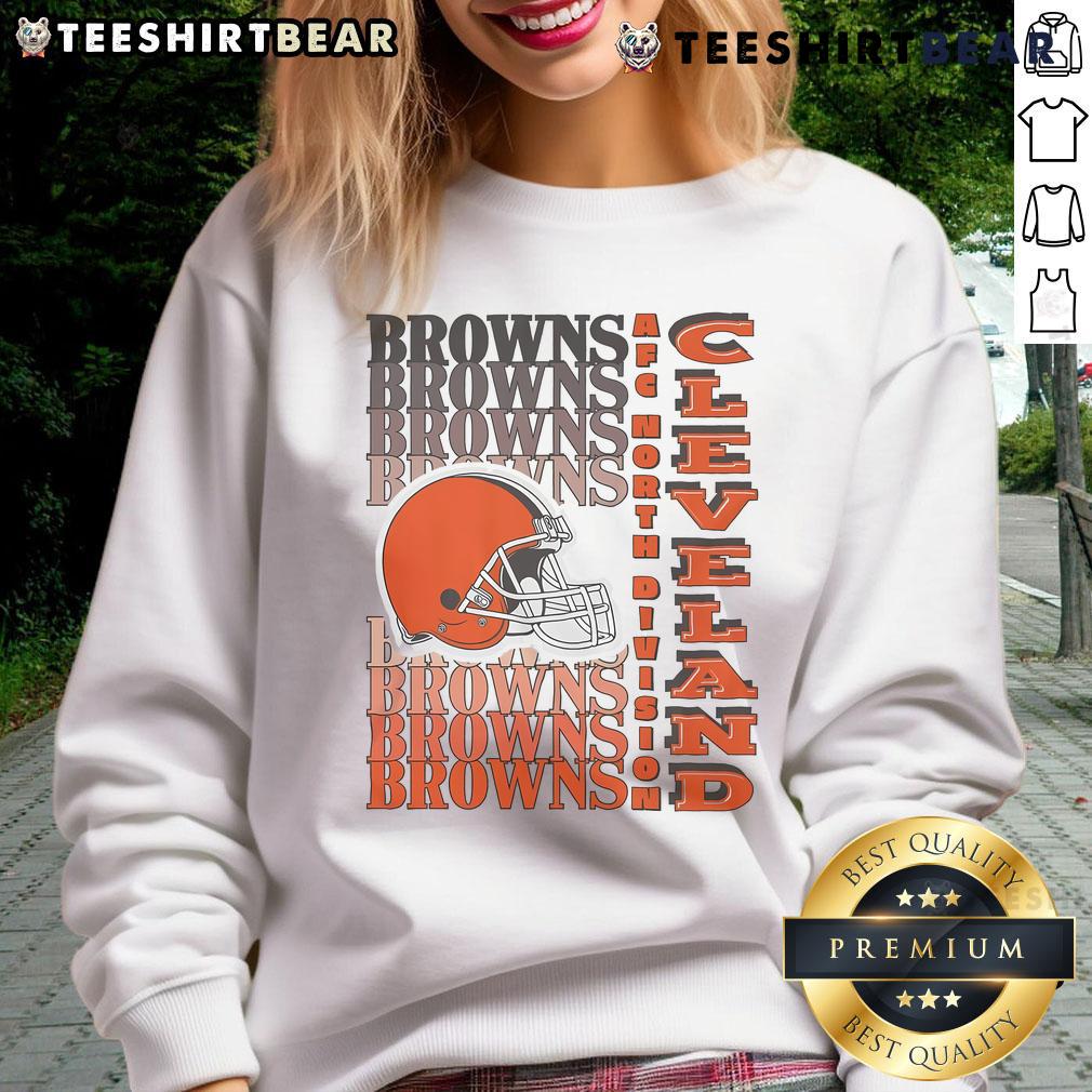 Official Cleveland Browns Gradient Wordmark Sweatshirt featuring bold team colors and logo for fans and supporters.