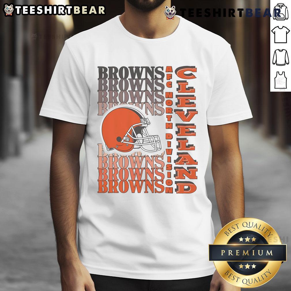 Official Cleveland Browns Gradient Wordmark T-Shirt featuring a stylish design in team colors for fans and collectors.