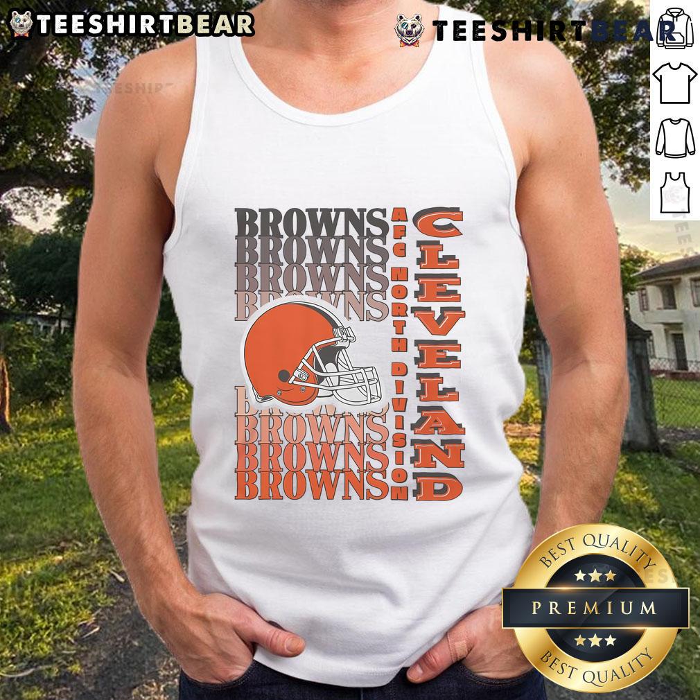 Official Cleveland Browns Gradient Wordmark Tank Top featuring bold team colors and logo, perfect for fans.