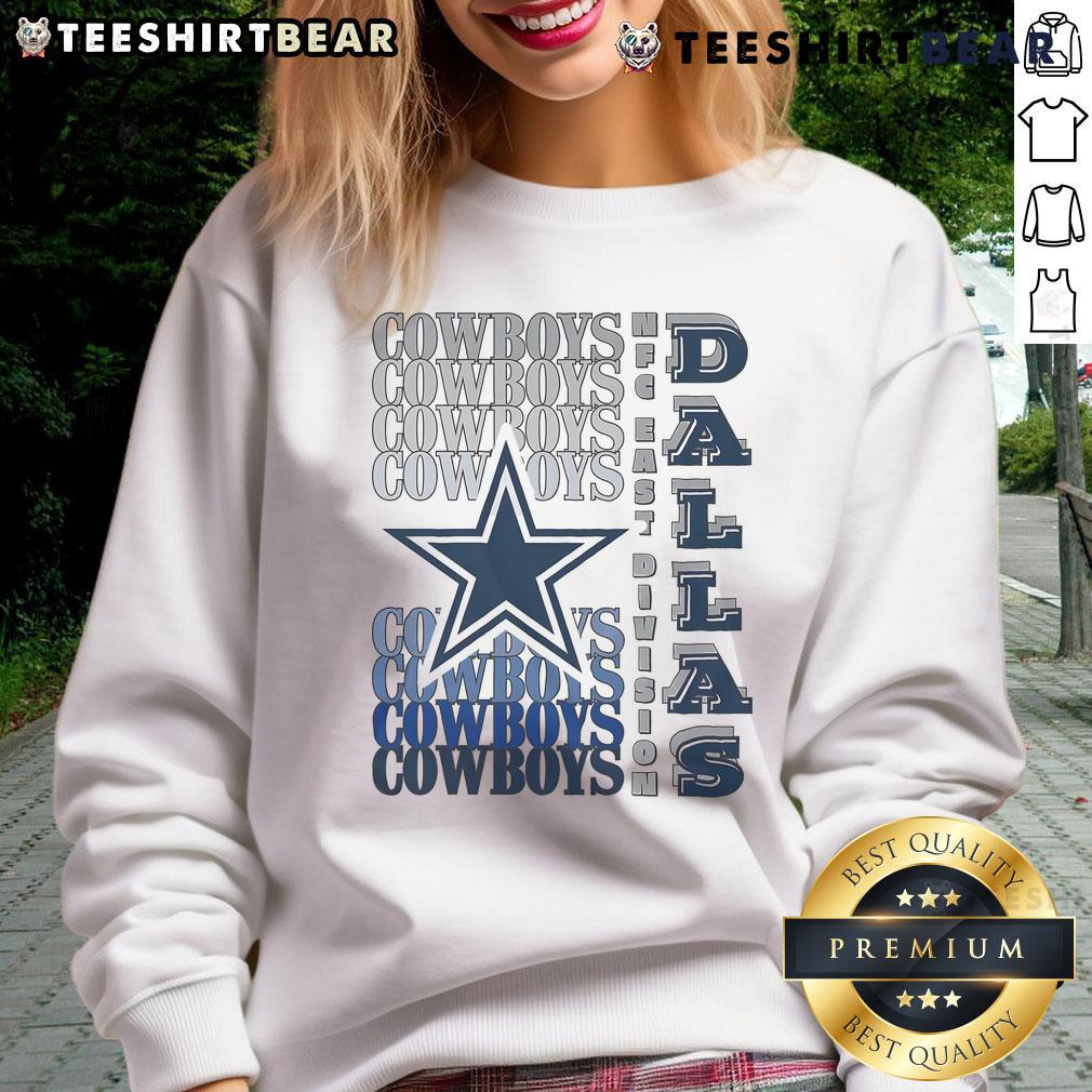 Alt Text: Official Dallas Cowboys Gradient Wordmark Sweatshirt featuring a stylish design in team colors. Perfect for fans!