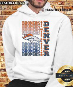 Official Denver Broncos Gradient Wordmark Hoodie in vibrant team colors, perfect for fans and game day attire.