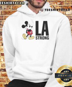 Official Disney LA Strong hoodie supporting wildfire relief efforts, featuring bold graphics and vibrant colors.