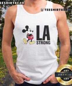 Official Disney LA Strong wildfire relief tank top featuring a bold design, perfect for supporting fire recovery efforts.
