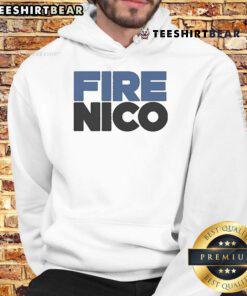 Official Fire Nico Dallas Mavericks hoodie protesting Luka trade, featuring bold graphics and team colors.