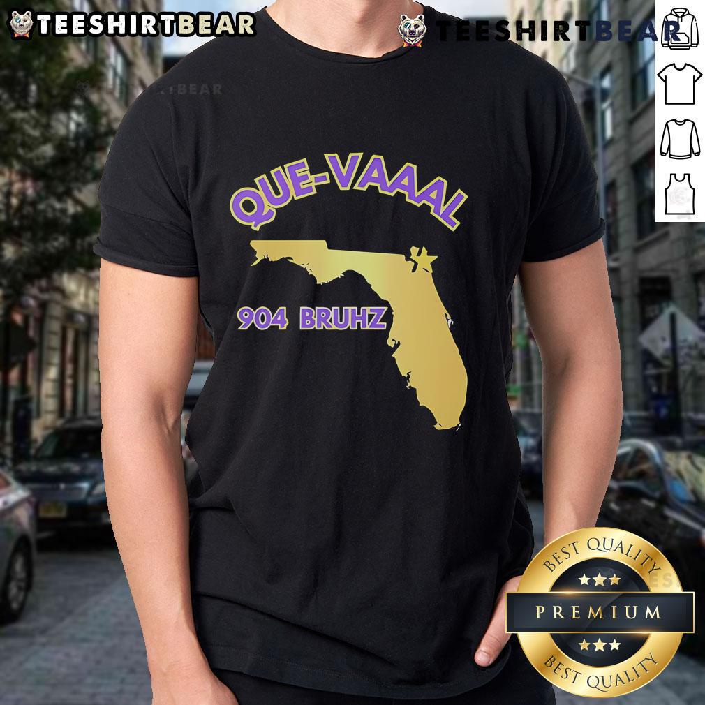 Official Florida State Map 904 Bruhz Que-Vaaal State T-Shirt featuring a vibrant design and bold state map illustration.