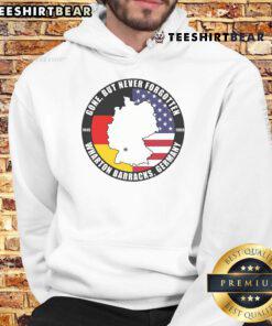 Official Gone But Never Forgotten Wharton Barracks Germany Veteran Hoodie, showcasing military pride and remembrance.