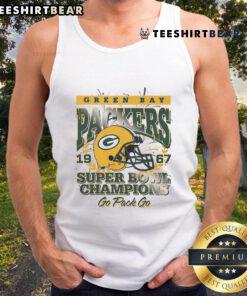 Official Green Bay Packers Super Bowl II Champions tank top showcasing vibrant team colors and vintage design.
