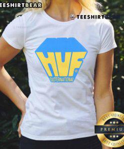 Official HUF Outernational Ladies Tee in stylish design, perfect for casual wear and street fashion enthusiasts.