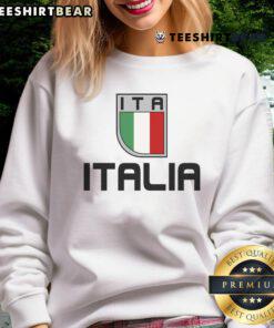 Official Italy Italia Football Soccer Logo Sweatshirt featuring vibrant colors and emblematic design for fans.