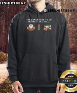 8-bit retro hoodie featuring 'It's Dangerous to Go Alone, Take This' from The Legend of Zelda. Perfect for gamers!
