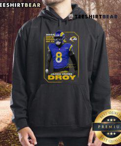 Official Jared Verse Black Hoodie for Los Angeles Rams 2024 NFL Defensive Rookie of the Year, stylish and comfortable.
