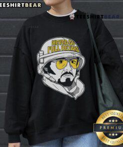 Official Never Go Full Retard Sweatshirt featuring bold text design, perfect for casual wear and making a statement.