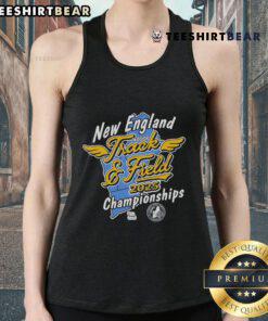 Official New England Indoor Track and Field 2025 Championships tank top featuring vibrant design and event logo.