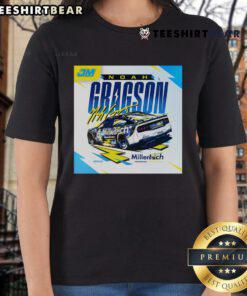 Official Noah Gragson 4 Millertech Ladies Tee featuring a stylish design perfect for racing fans and casual wear.